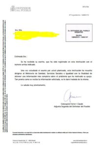 carta al defensor Endomadrid